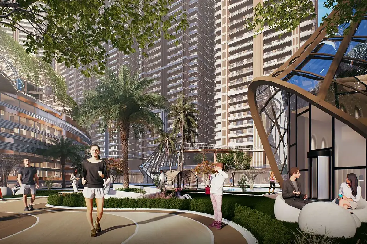 Jogging and cycling tracks through the landscape (artist's impression)