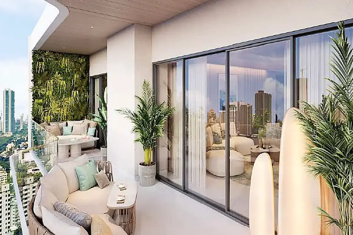 A 9 ft deep patio (artist's impression)